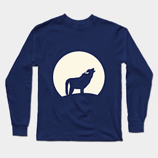 Moonlight Howling Wolf Long Sleeve T-Shirt